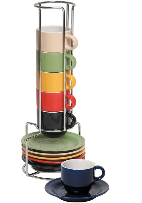 Porcelain Espresso Set in Multicolor 